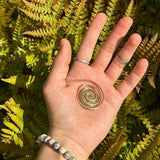 Adjustable Copper Spiral Palm Cuff Handmade Jewellery for Meditation & Energy Healing