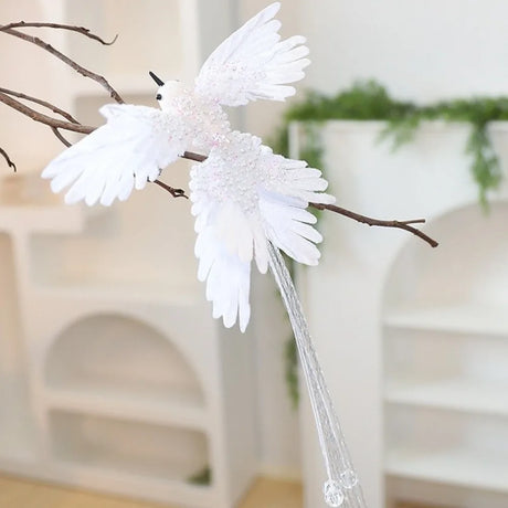 39cm Hummingbird Decoration Glitter Christmas Bird Handmade Xmas Ornaments