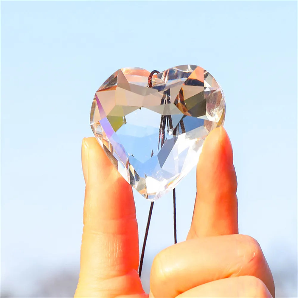 45mm Hanging Heart Sun Catcher Prism Rainbow Maker