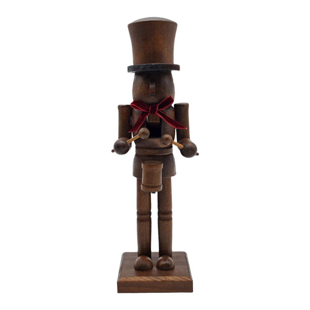 Wooden Nutcracker Christmas Decor With Red Bow Xmas Decor