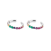 Colourful Zircon Gold Stud Earrings Mix'n'Match
