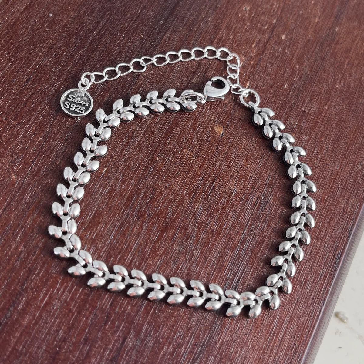 Flower Chain 925 Sterling Silver Metal Bracelets