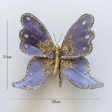 Large Glitter Butterflies Christmas Tree Decorations 25*21cm