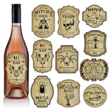 12/24pcs Halloween Witches Bottle Labels Stickers Potion Labels Halloween Decoration