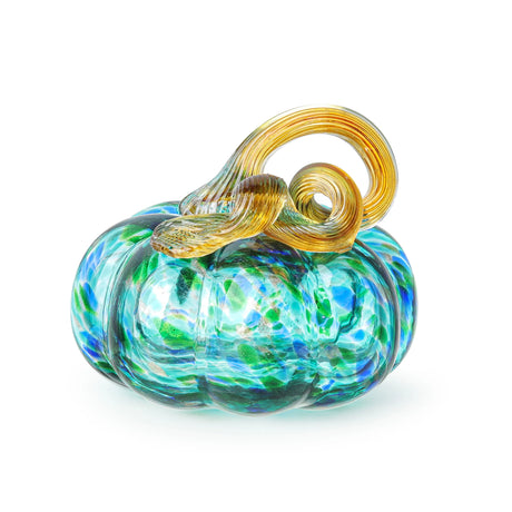 Handmade Blown Glass Pumpkin Ornament Fall & Harvest Thanksgiving Halloween Gift