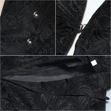 Mens Steampunk Victorian Gothic Jacquard Tailcoat Jacket Stage Performance Costumes