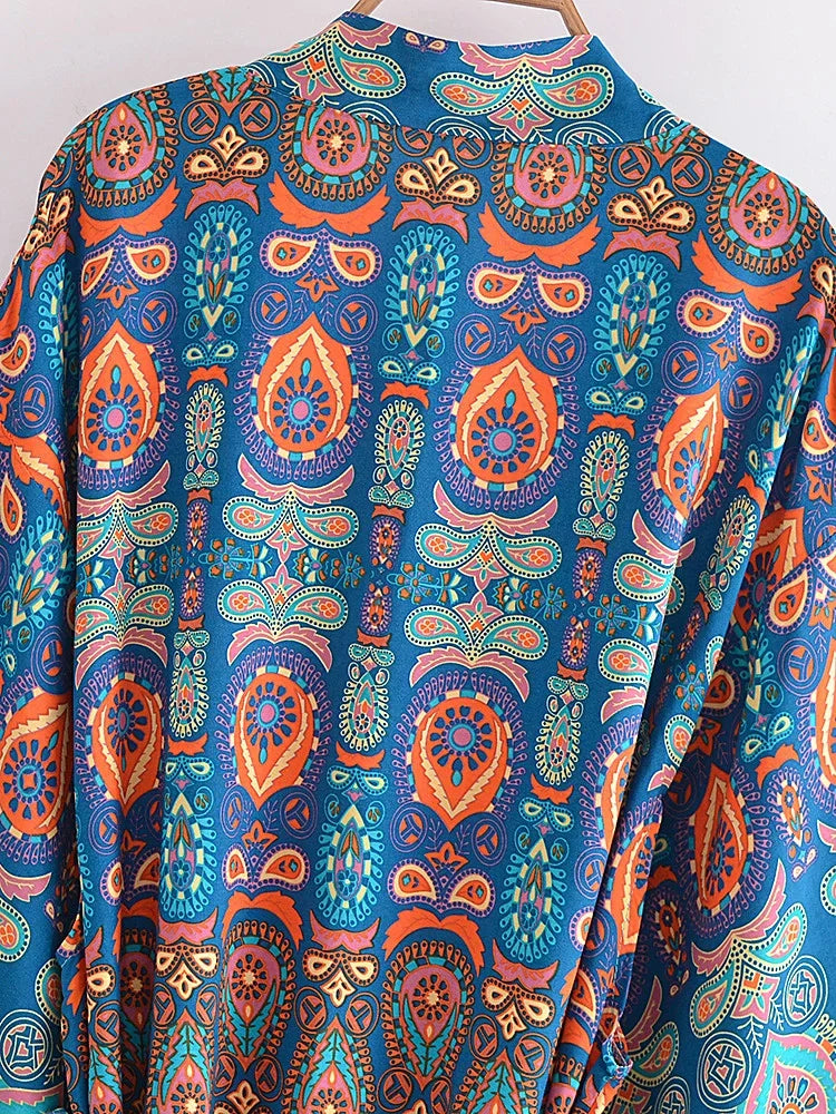 Iyka's Long Boho Kimono Robe
