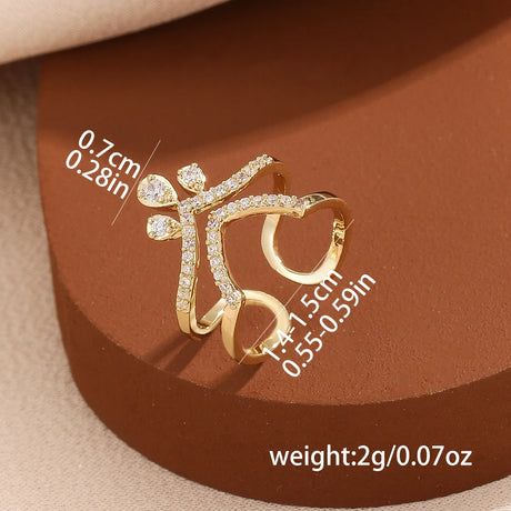 Zircon Nail Jewellery Wearable Art Finger Tip Rings