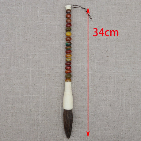 Decorative Pearl and Stone Calligraphy Artist Brushes