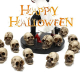 20pcs Mini Skulls Decor Skeleton Heads DIY Halloween Crafts Decoration