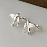 Swallow Bird Clip on Earrings