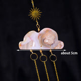 Natural Crystal Cloud Sun Catcher Cherry Agate Lepidolite