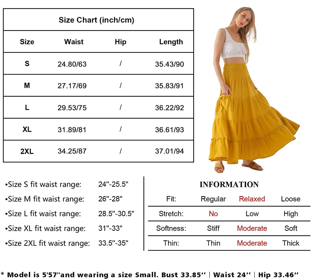 Flower's Cotton Maxi Skirt