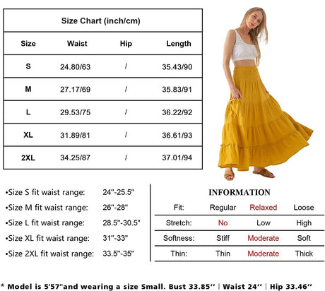 Flower's Cotton Maxi Skirt