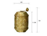 150cm Brass Floral Relief Hand-Cranked Tape Measure