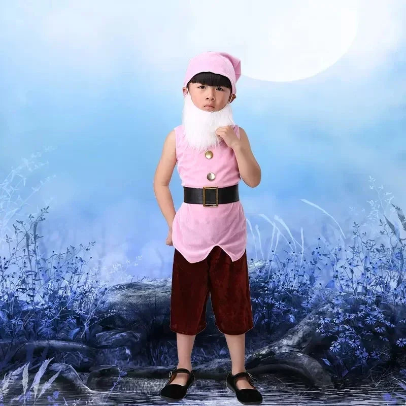 Children Snow White Seven Dwarfs Costume Children Christmas Halloween Book Week Costumes Kids Cosplay Performance Costume