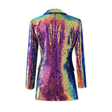 Purple Sequins Women's Blazer