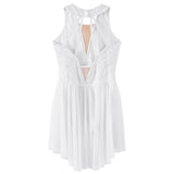 Girls Rhinestone Modern Contemporary Dance Ballet Dress Leotard Costume
