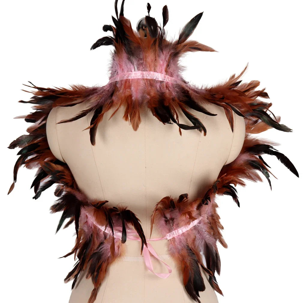 Feather Shoulder Epaulettes Festival Rave Wear