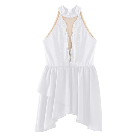 Girls Ballet Leotard Figure Ice Skating Dancewear Stage Costume