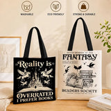 Fantasy Readers Society Canvas Totes B-Bag Storage Bags Large Capacity Shopping Bag