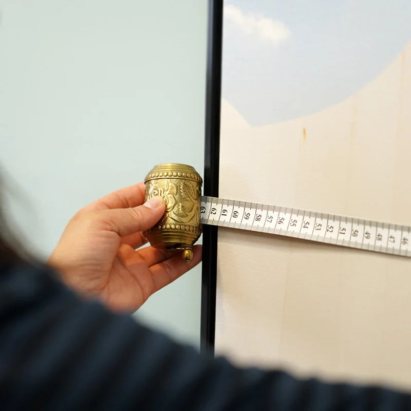 150cm Brass Floral Relief Hand-Cranked Tape Measure
