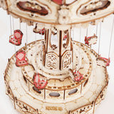 Swing Ride Music Box Amusement Park Series DIY 3D Wooden Model Kit Puzzle