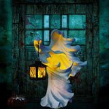 Halloween Ghost Lantern Resin Statue