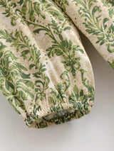 Teresa's Green Floral Long Sleeve Midi Dress