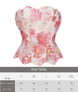 Vintage Mermaid Corset Top Double Lace Layered Boned Bustiers