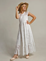 Girls Lace Bohemian Long Photoshoot Dresses