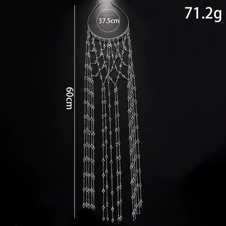 Bridal Mesh Tassel Headpiece Cap