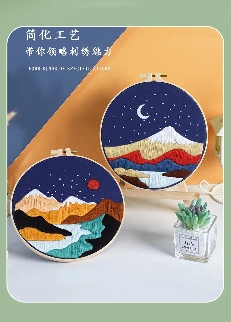 Scenery Embroidery DIY Set for Beginners