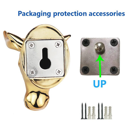 Gilded Guitar Hook Ox Head Hanging Storage Ukulele Stringed Musical Instrument Display Hook