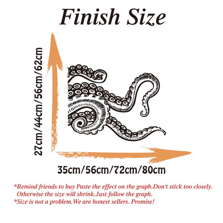 Large Octopus Tentacles Kraken Wall Decal Sticker
