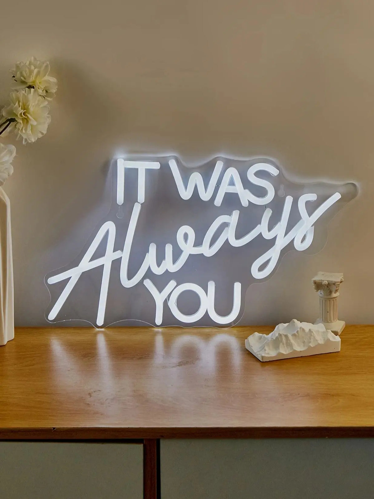 LED Neon Signs It Was Always You USB Night Light 3D Wall Art