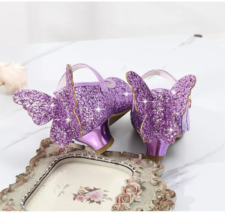 Magical Glittery Butterfly Girls Shoes