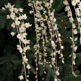 35-40cm Christmas Crystal Vine Pendants Glitter Beads String Handmade Xmas Tree Ornaments