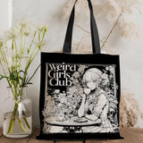W-Weird G-Girls Club Storage Bags Double-Sided Print Canvas Tote Bag Large Capacity Shopping Bag
