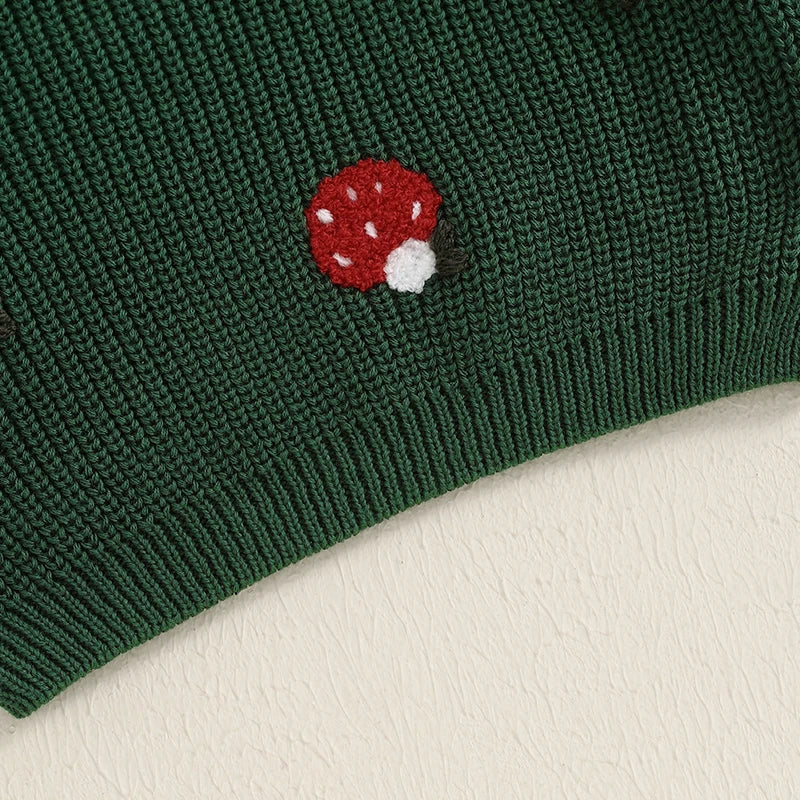 Childrens' Embroidered Mushroom Sweater