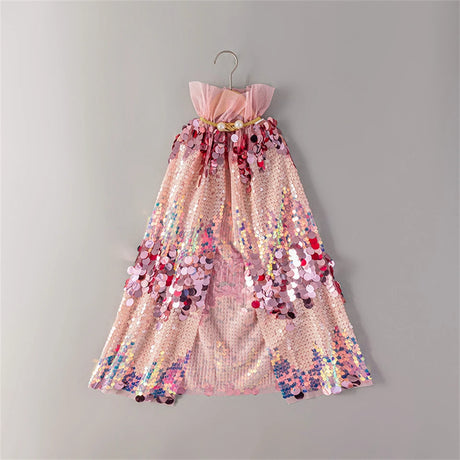 Shiny Rainbow Sequin Cloak Halloween Children's Dress Up Cape