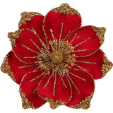 1Pcs 24cm Velvet Artificial Magnolia Christmas Flowers Bouquet Christmas Tree Ornaments Decoration