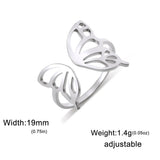 Open Butterfly Ring Stainless Steel Gifts Under $10