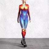 Multicolour Goddess Jumpsuit Cosplay Rave Festival Party Outfit