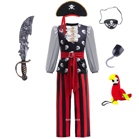 Pirate Captain Jack Sparrow Cosplay Costume Dress Up