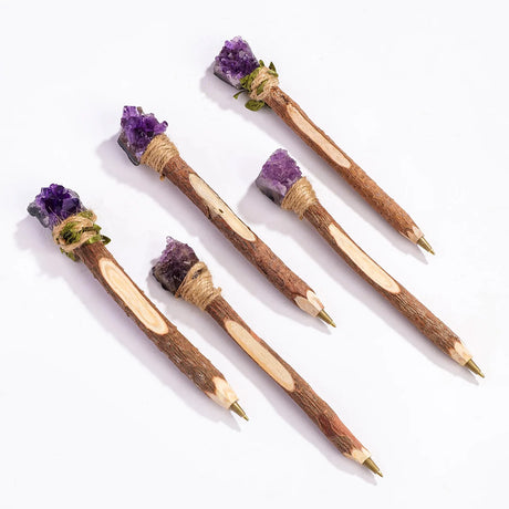 Natural Amethyst Crystal Cluster Dwarf Magic Pen