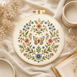 Wildflower Butterfly Pattern DIY Embroidery Kit for Beginners