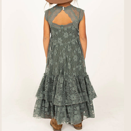 Girls Maxi Lace Chiffon Photoshoot Dresses For 3-15 Years
