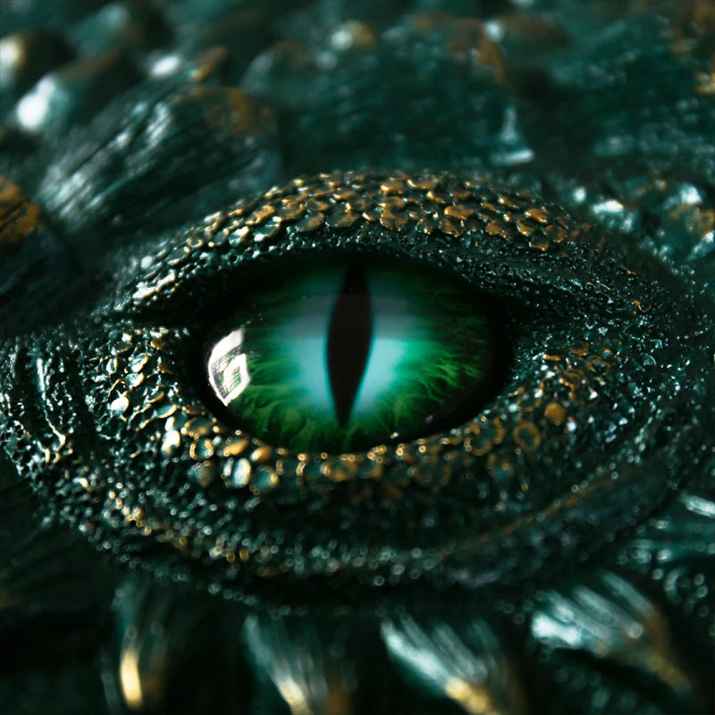 Green Dragon A4 Binder Loose-Leaf Notebook Embossed Hard Resin Sculpted 3D Book