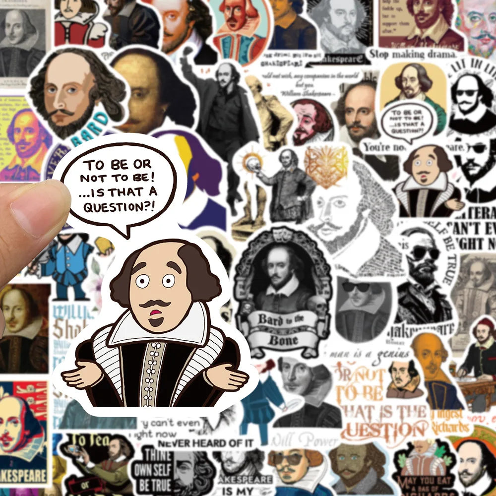 50Pcs William Shakespeare Stickers
